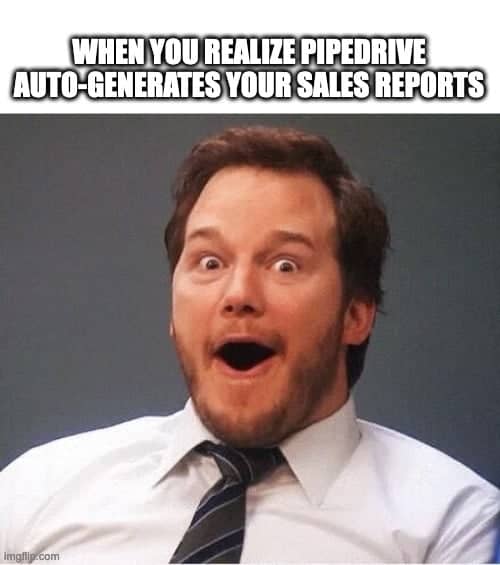 CRM meme Pipedrive excited meme