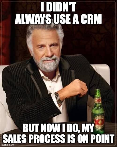 CRM meme Pipedrive interesting guy meme