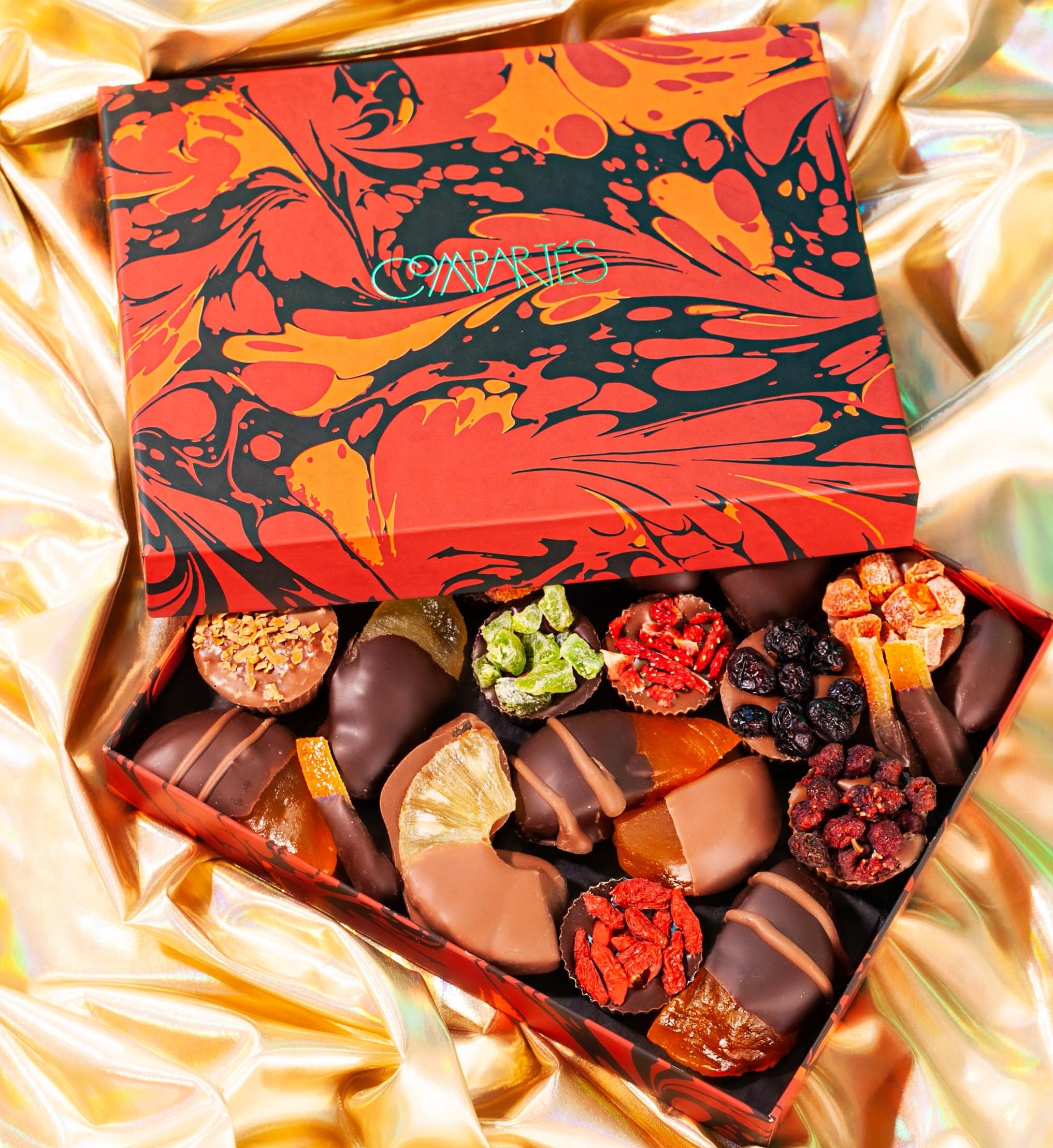 a Compartés chocolate fruit box.