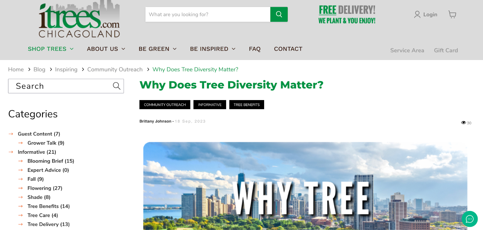 a blog post from the itrees.com blog titled Why Does Tree Diversity Matter?