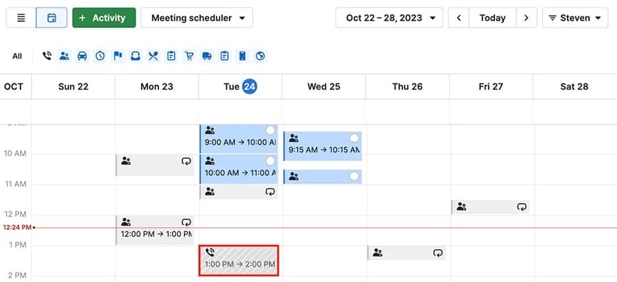 Appointment scheduling software Pipedrive confirmed meetings