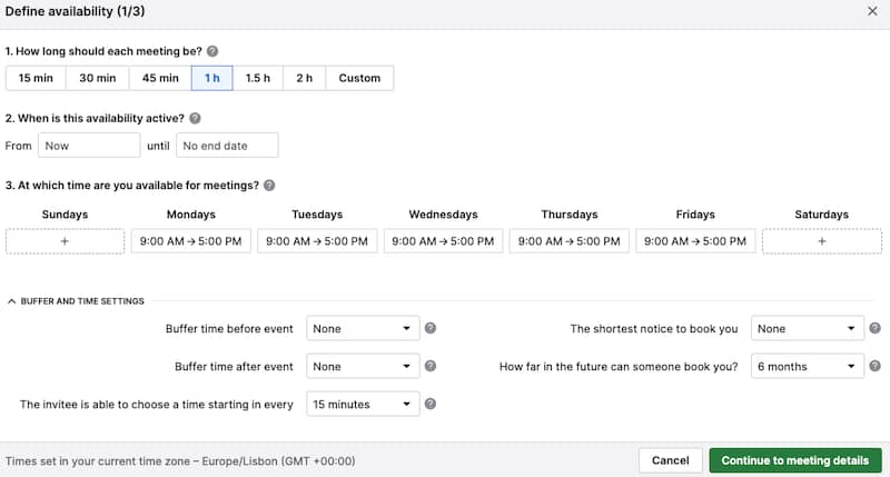 Appointment scheduling software Pipedrive meeting requirements