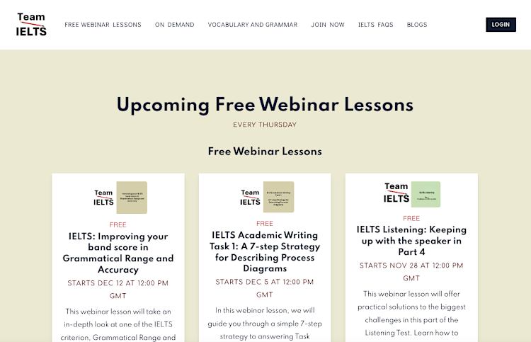 Team IELTS Free webinars