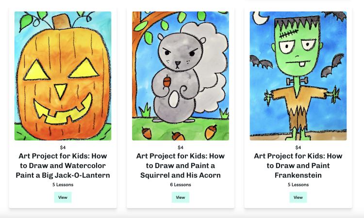 Art projects for kids courses examples