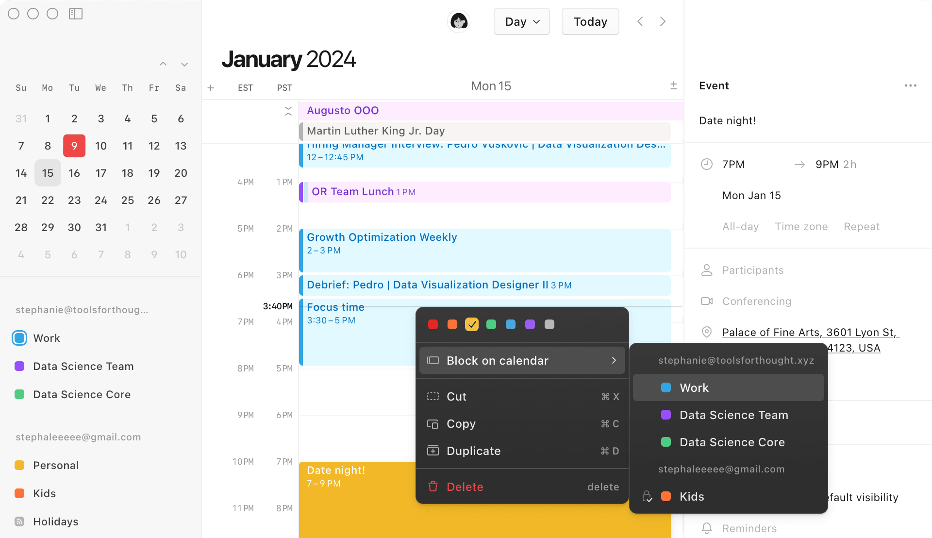 Best calendar app Pipedrive Notion Calendar time block