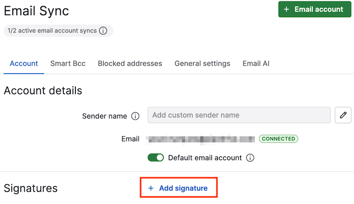 Email signature examples Pipedrive sync