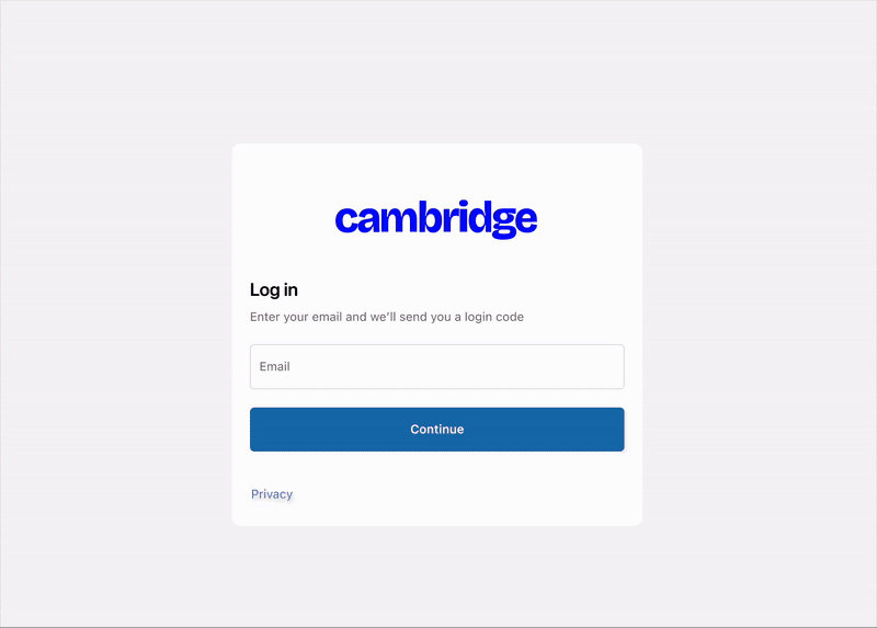 Gif showing different customer portal login designs