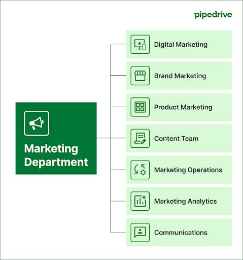 Marketing team functional structure