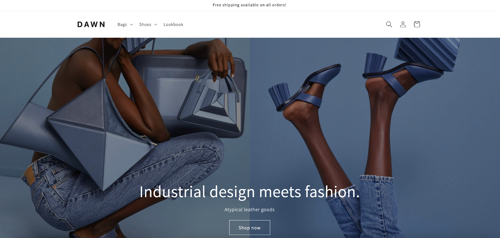 Shopify's Dawn theme is a great example of web design that prioritizes cognitive ease.