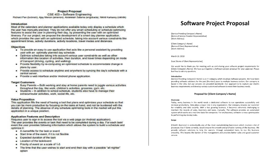 Software proposal format pipedrive document example