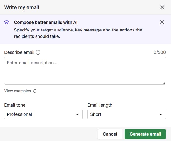 Communication plan Pipedrive AI email prompts