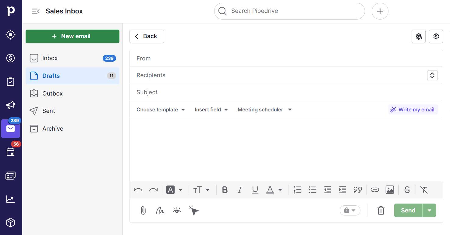 Email marketing trends Pipedrive formatting options