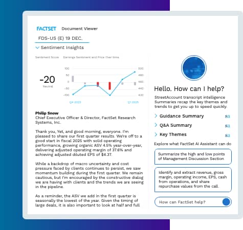 AI in wealth management Factset