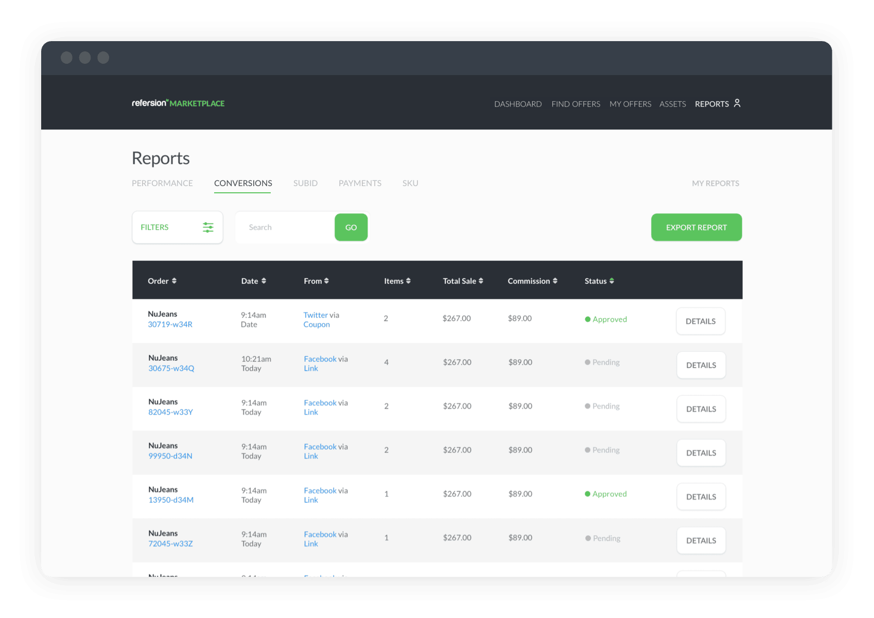 Affiliate management software Refersion