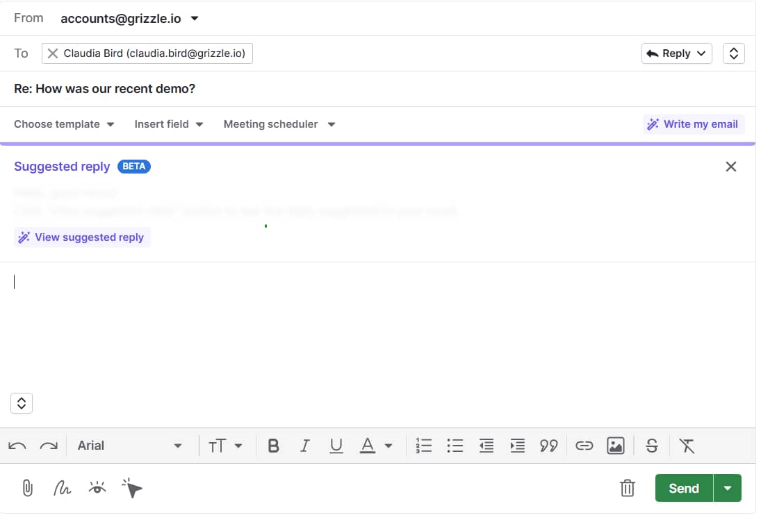 Best font for email Pipedrive email writer
