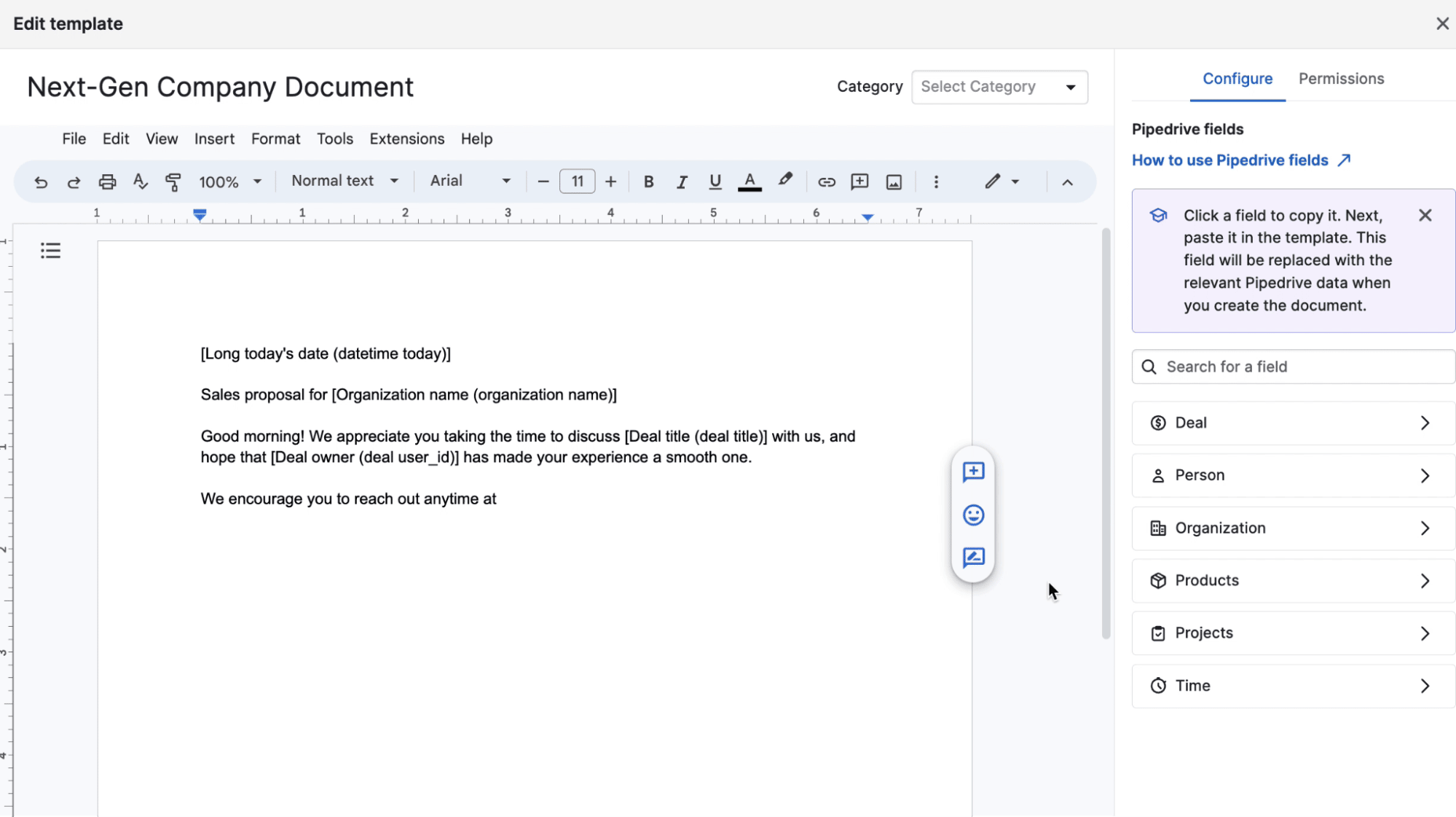 Payroll management software Pipedrive Smart Docs