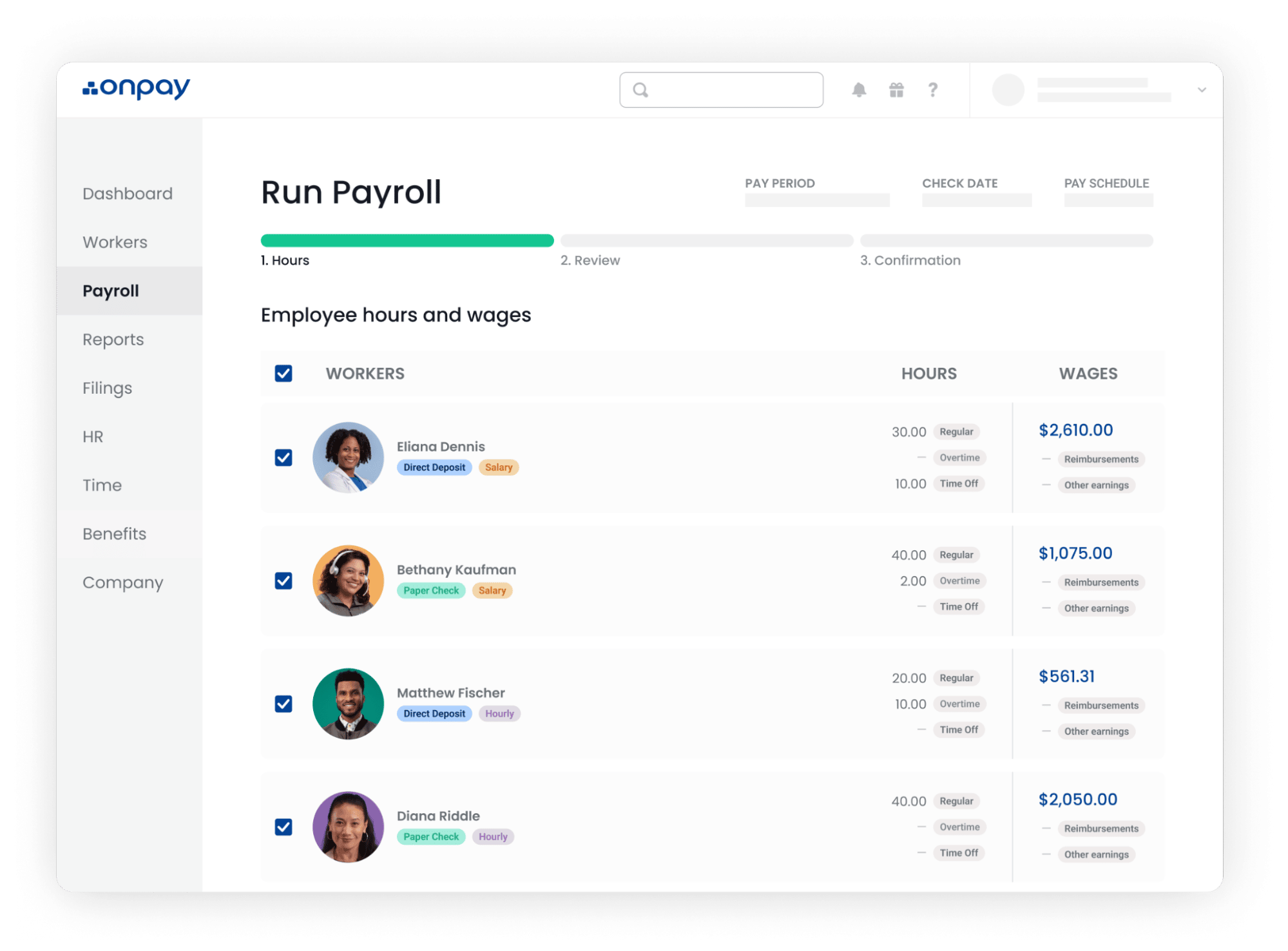 Payroll management system Onpay