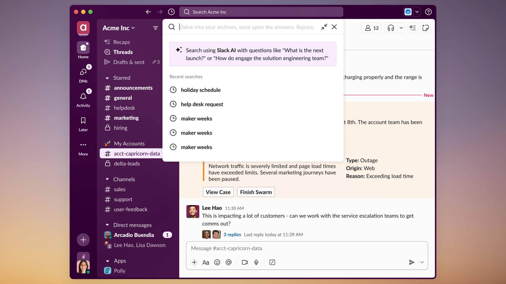 AI B2B tools Slack summarization
