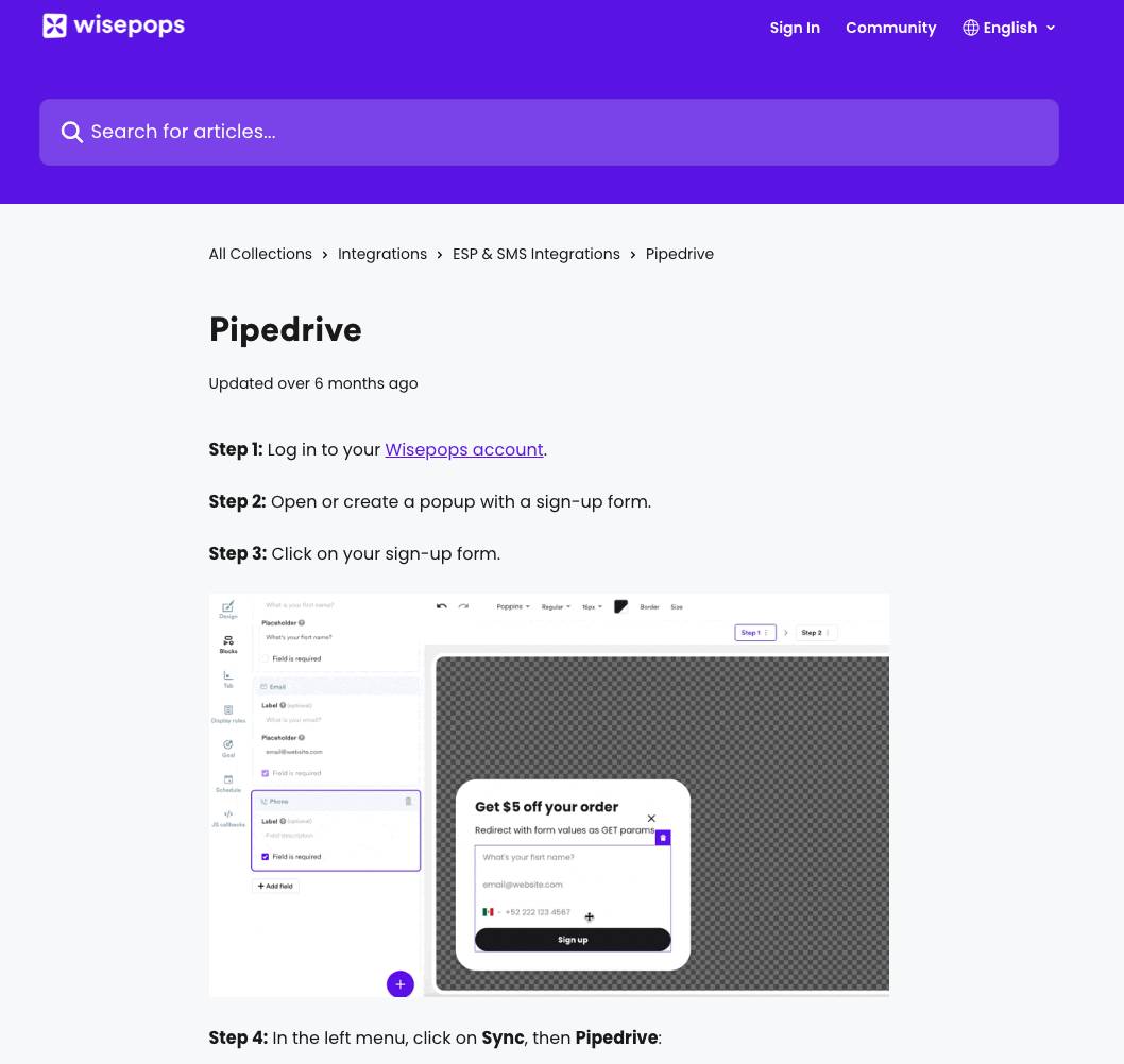 AI digital marketing Pipedrive-Wisepops integration