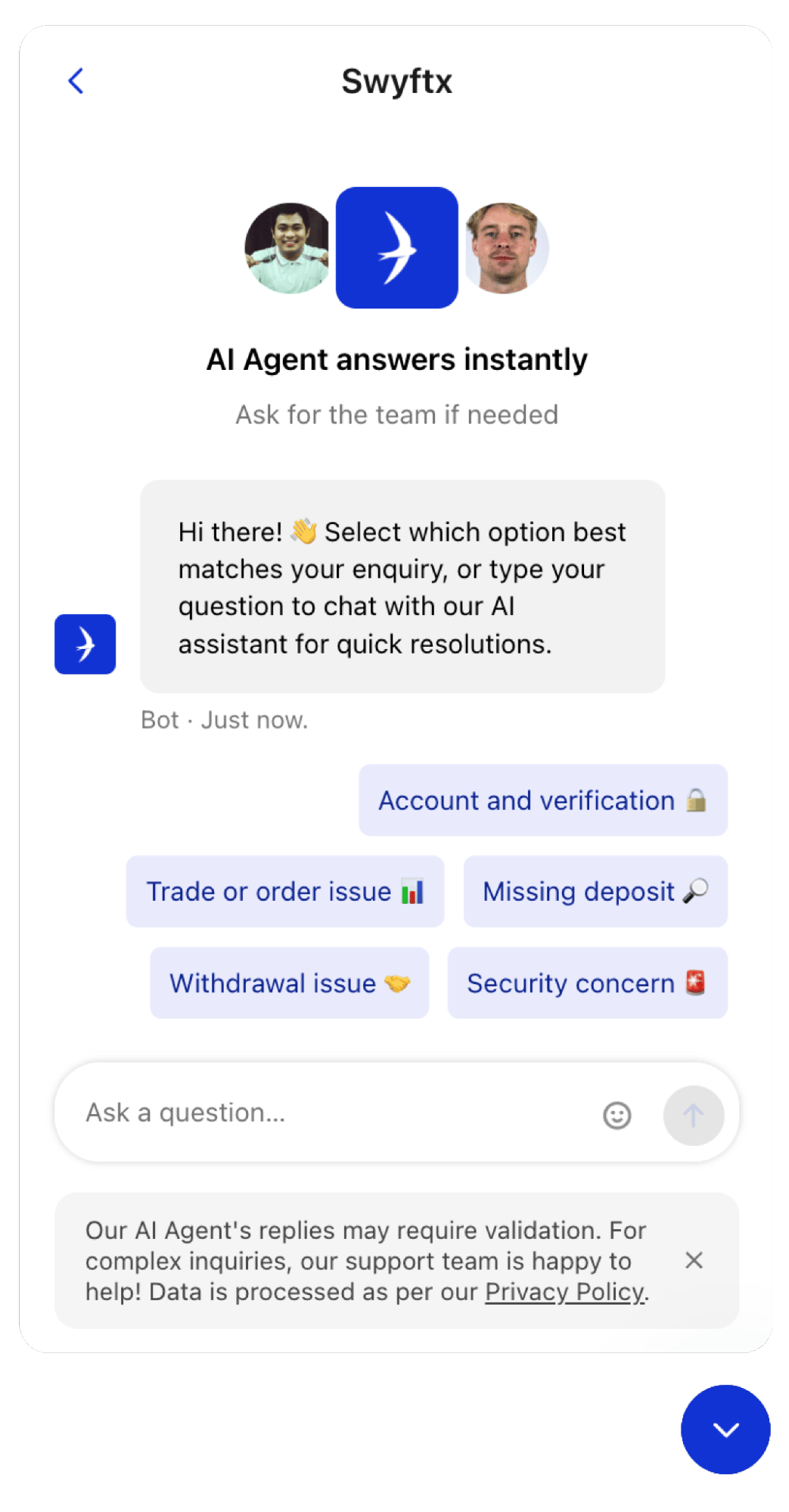 AI digital marketing Swyftc conversational bot