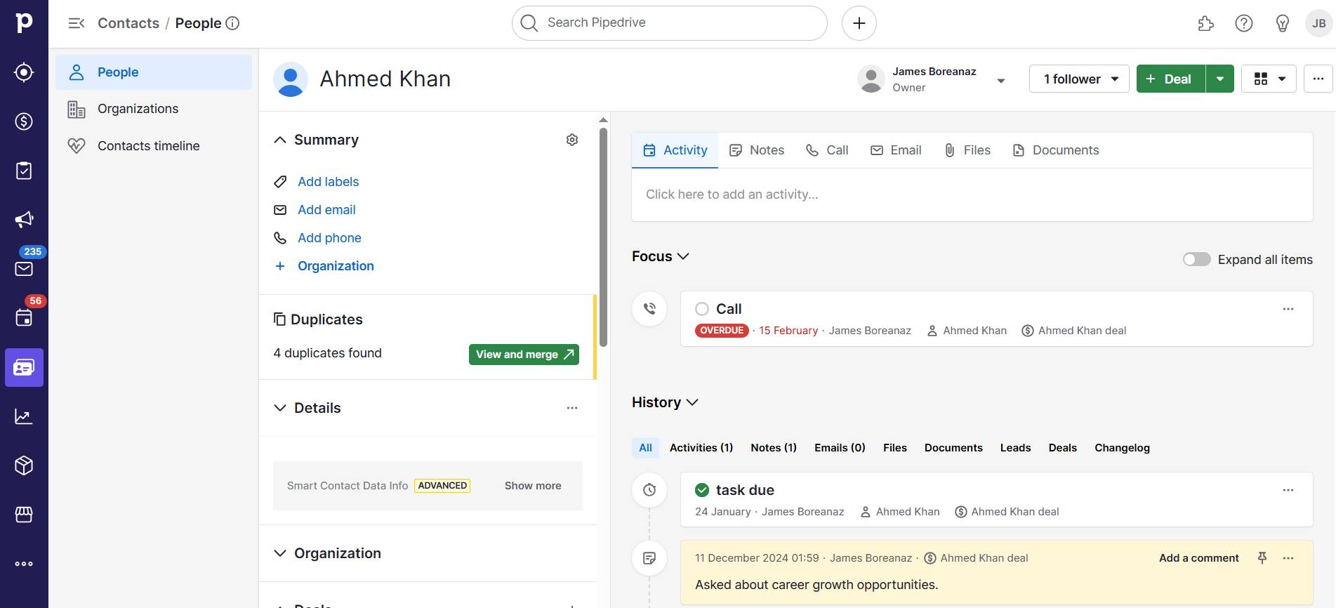 Business continuity management Pipedrive customer profile