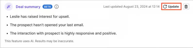 CRM Process Deal Summary