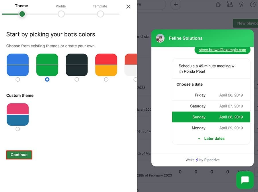Customizable chatbot
