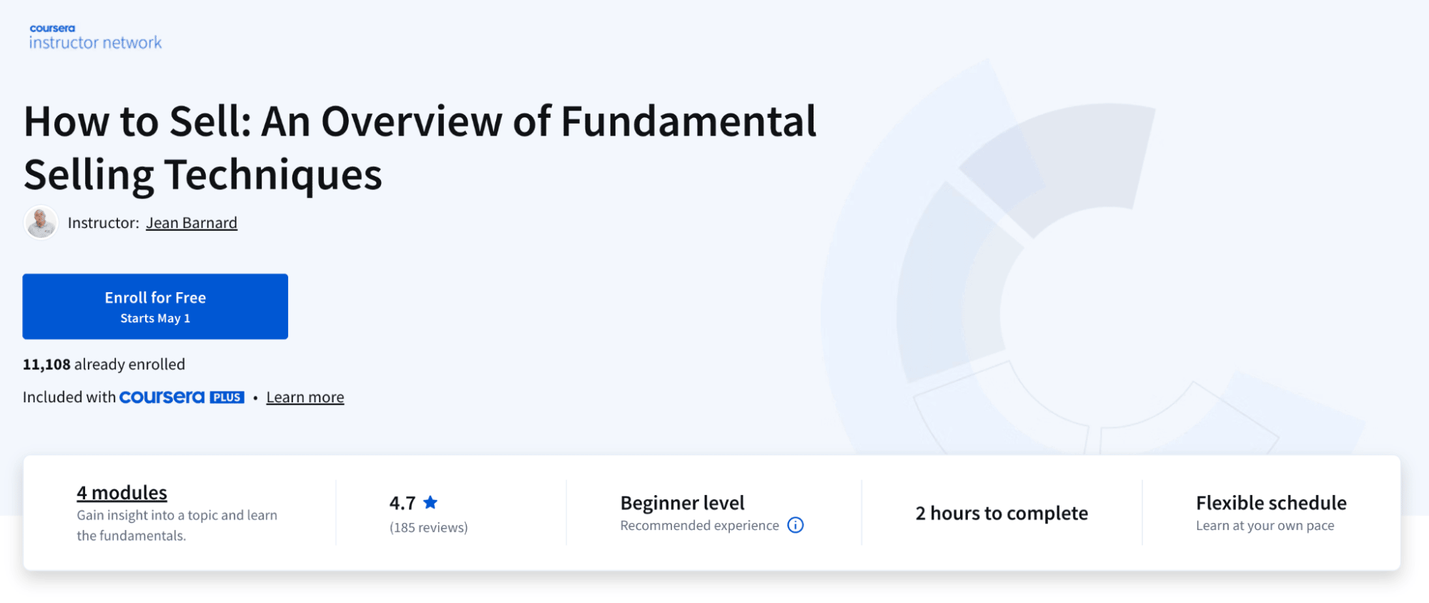 Sales experience Coursera course
