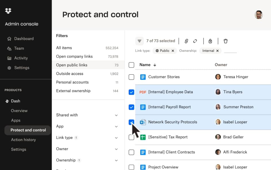 knowledge management software dropbox storage