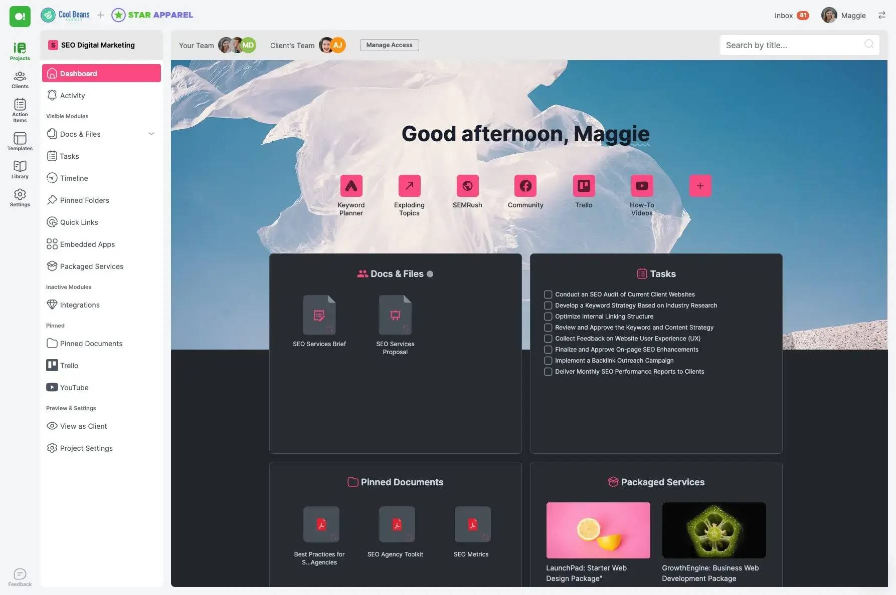 knowledge management software superokay interface