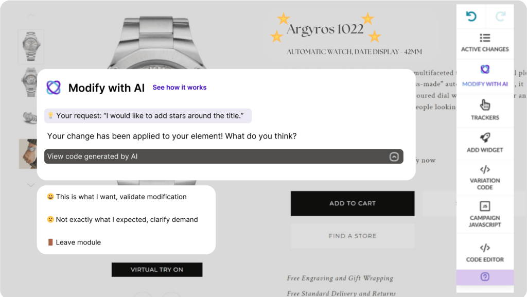 AI A/B testing Ab Tasty copilot