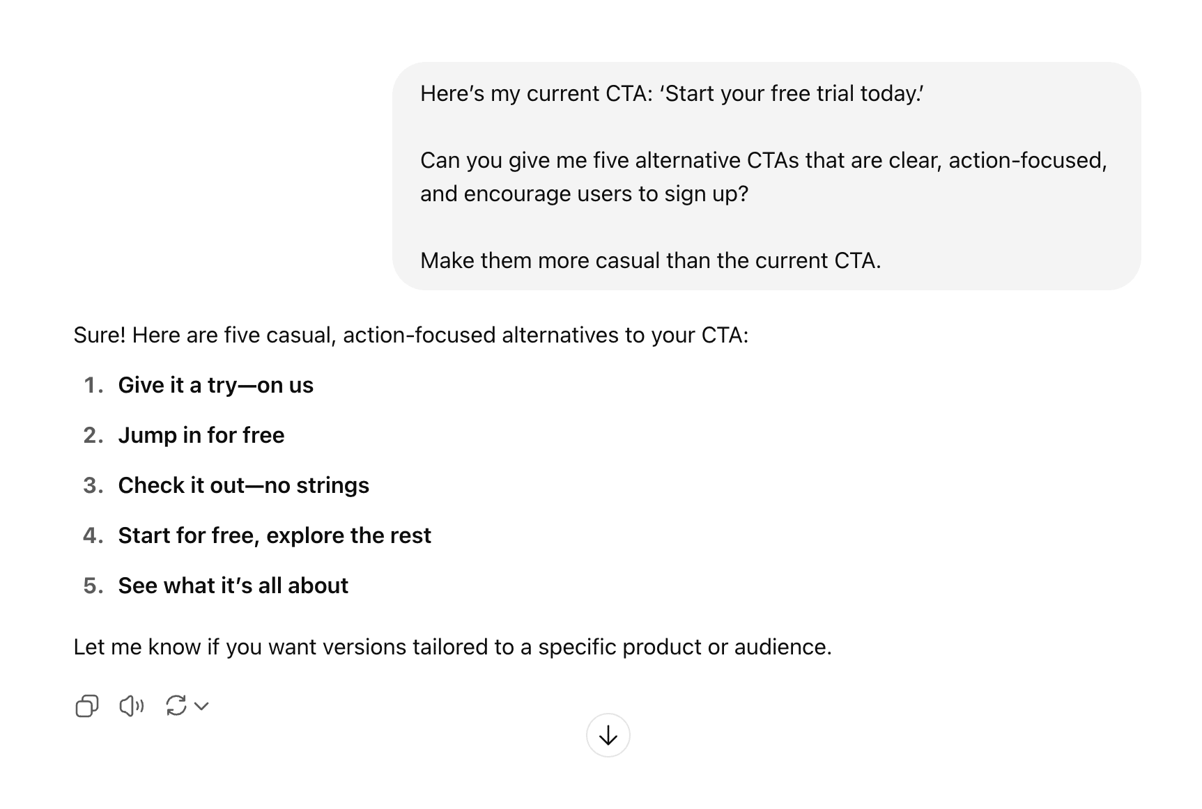 AI A/B testing ChatGPT prompt