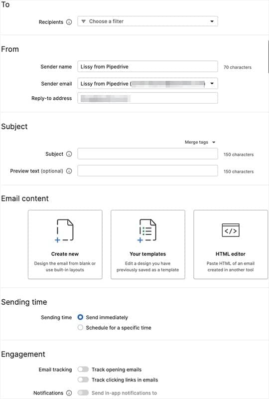 How to use Pipedrive: Email campaign