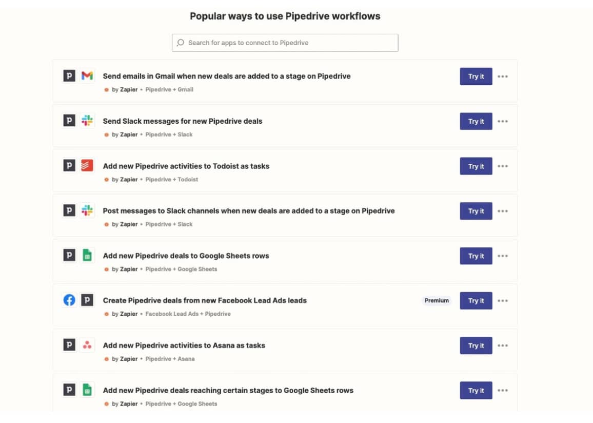How to use Pipedrive: Zapier activities