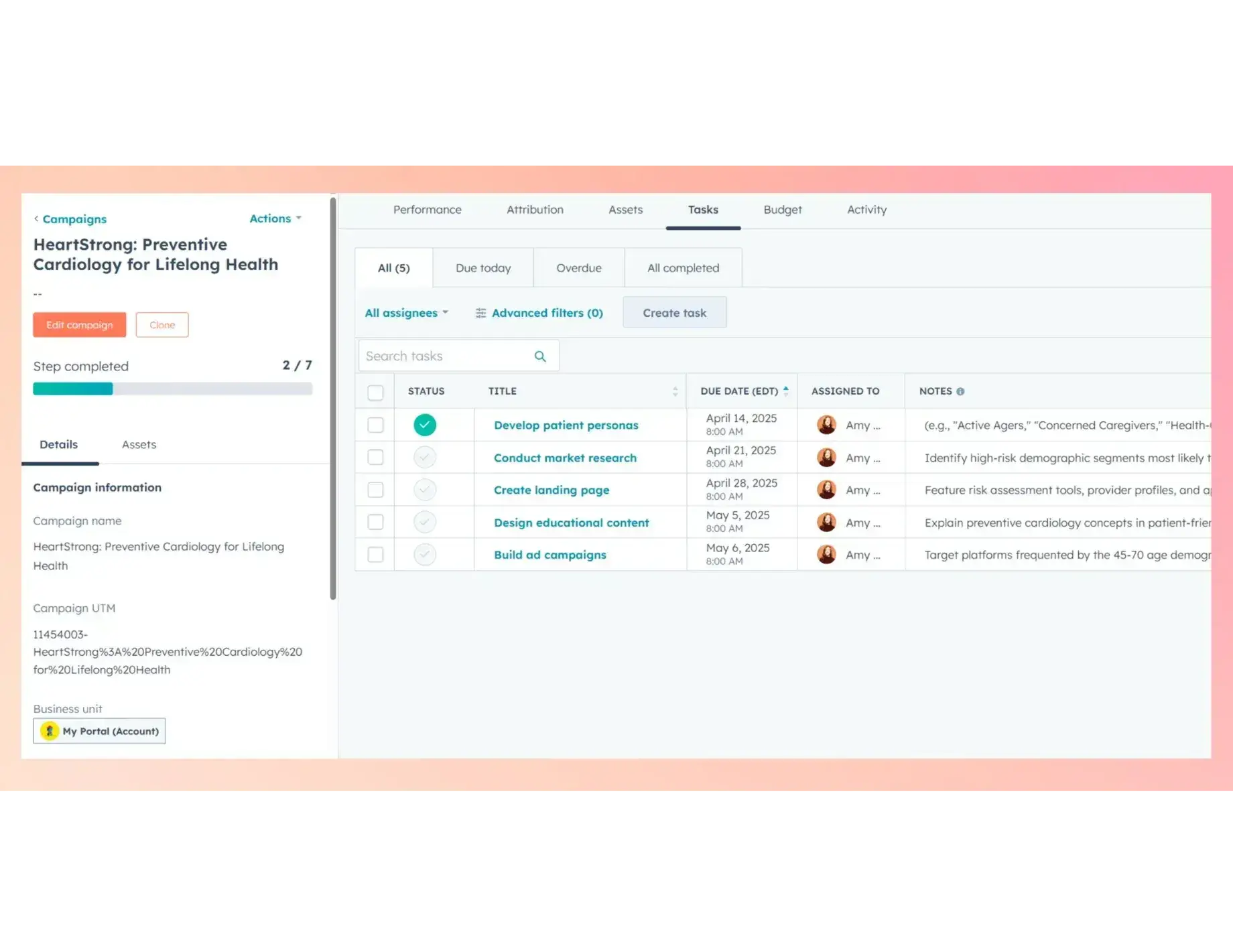 Healthcare CRM software: HubSpot