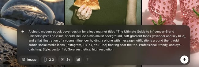 prompt in sora for a lead magnet – ebook