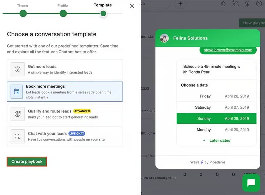 Customer orientation Pipedrive chatbot