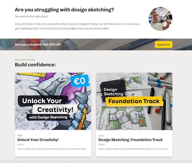 Design Sketching courses