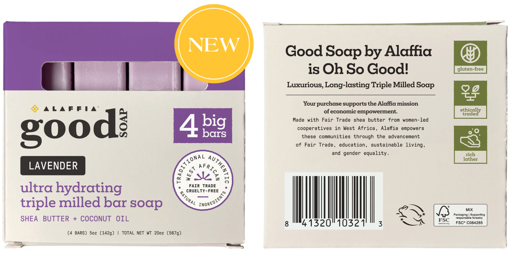 Screenshot showing the packaging of the Alaffia Good Soap box.