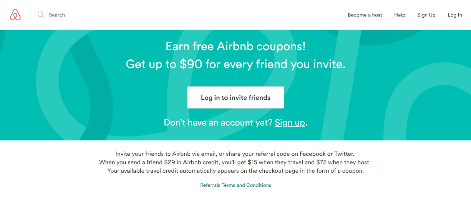 customer empowerment Airbnb referral program