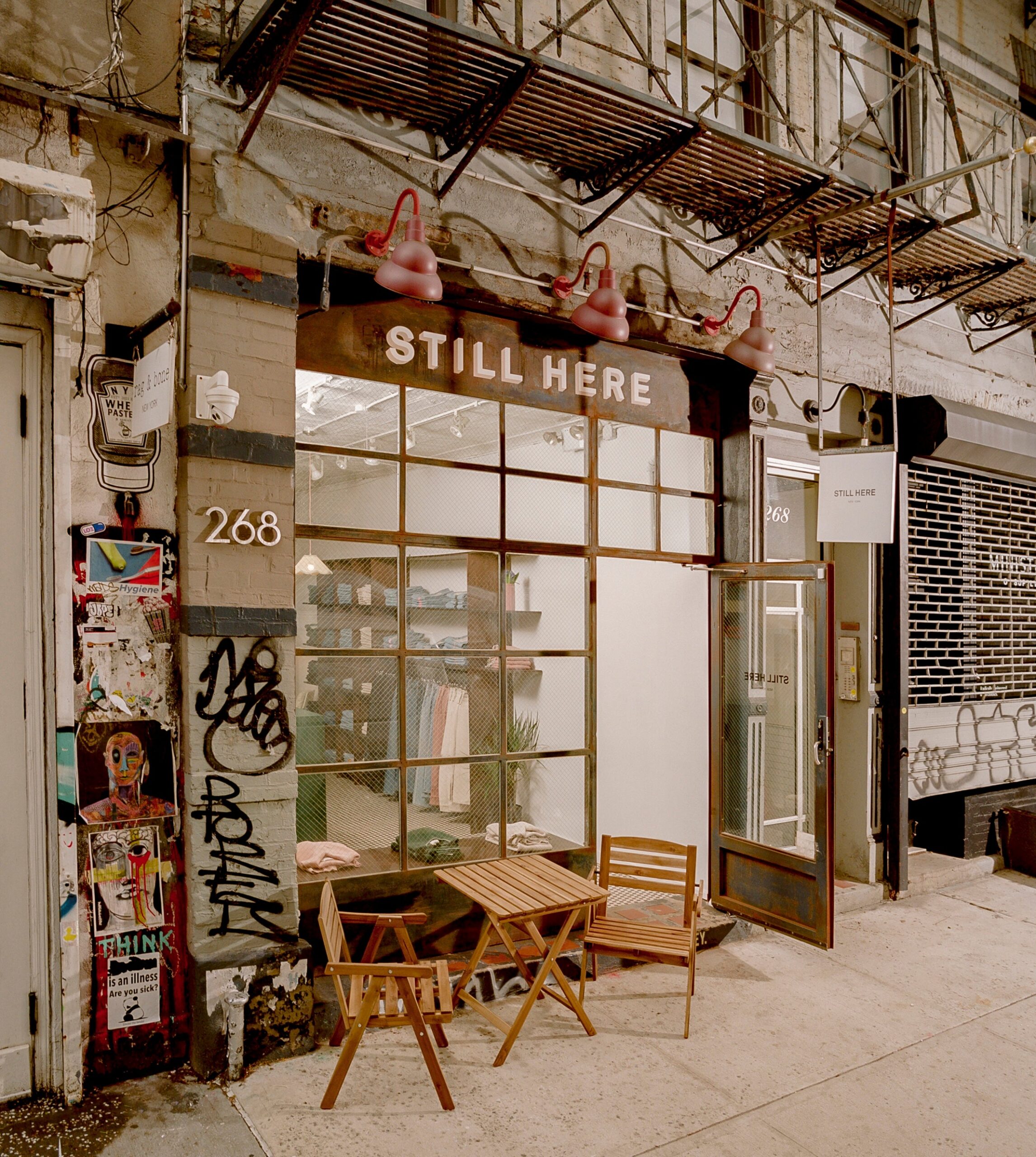 Denim jeans retail storefront