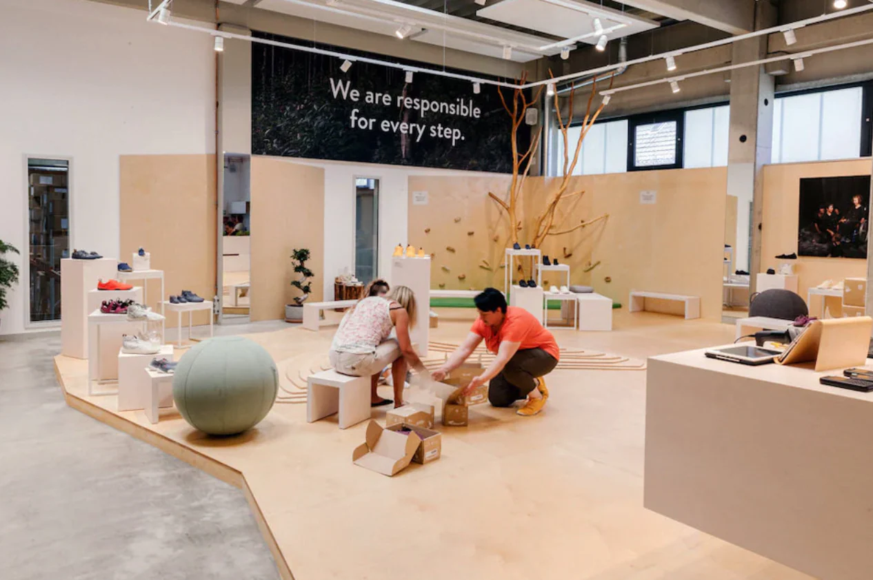 Inside Wilding Shoes’ showroom.