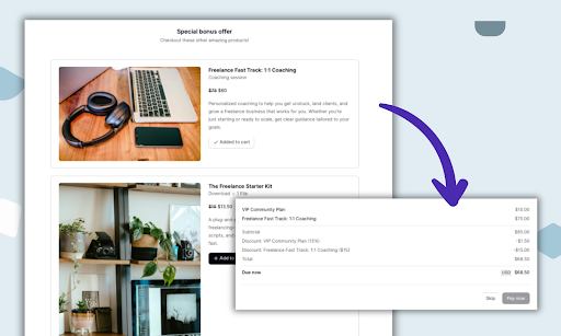 Add an upsell to a product