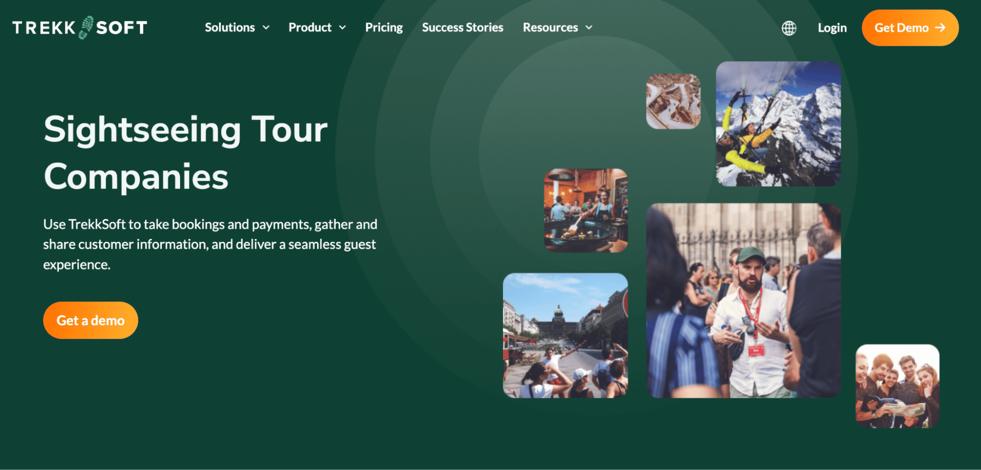 Customer intimacy TrekkSoft homepage