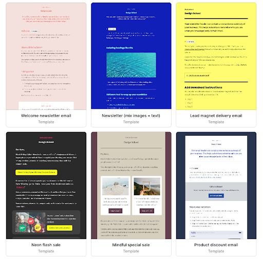 Flash sale email templates on Podia