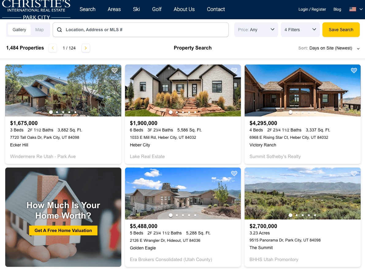 IDX in real estate example