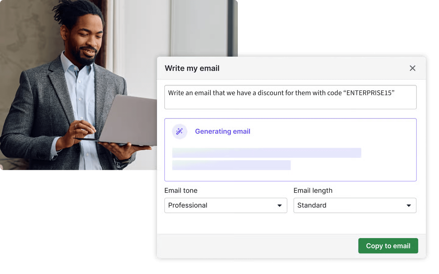 Pipedrive AI email writer
