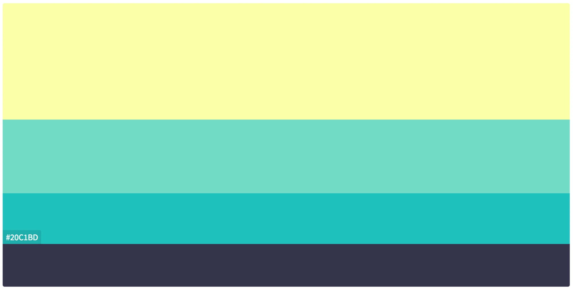 Color palette including yellow, green, and blue.