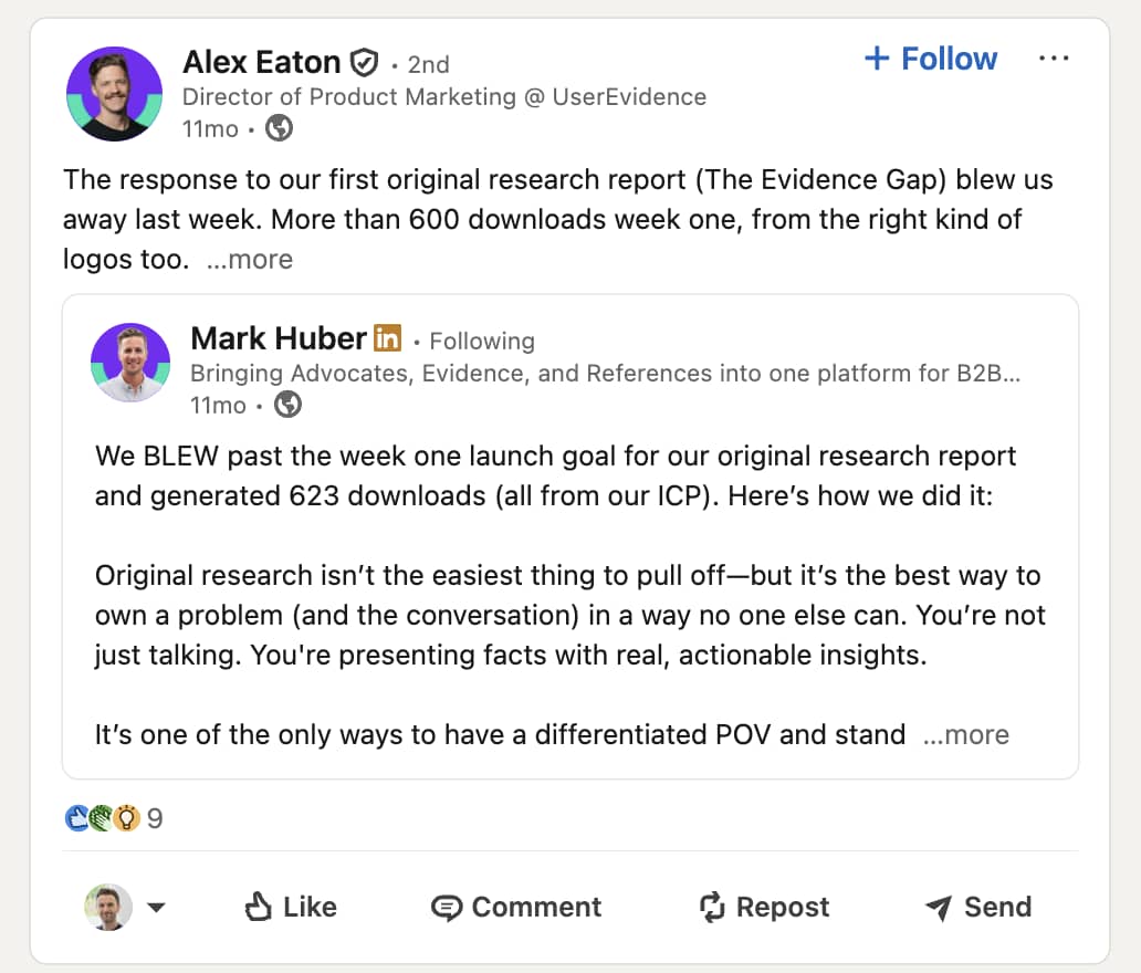 integrated marketing example user evidence employee advocacy