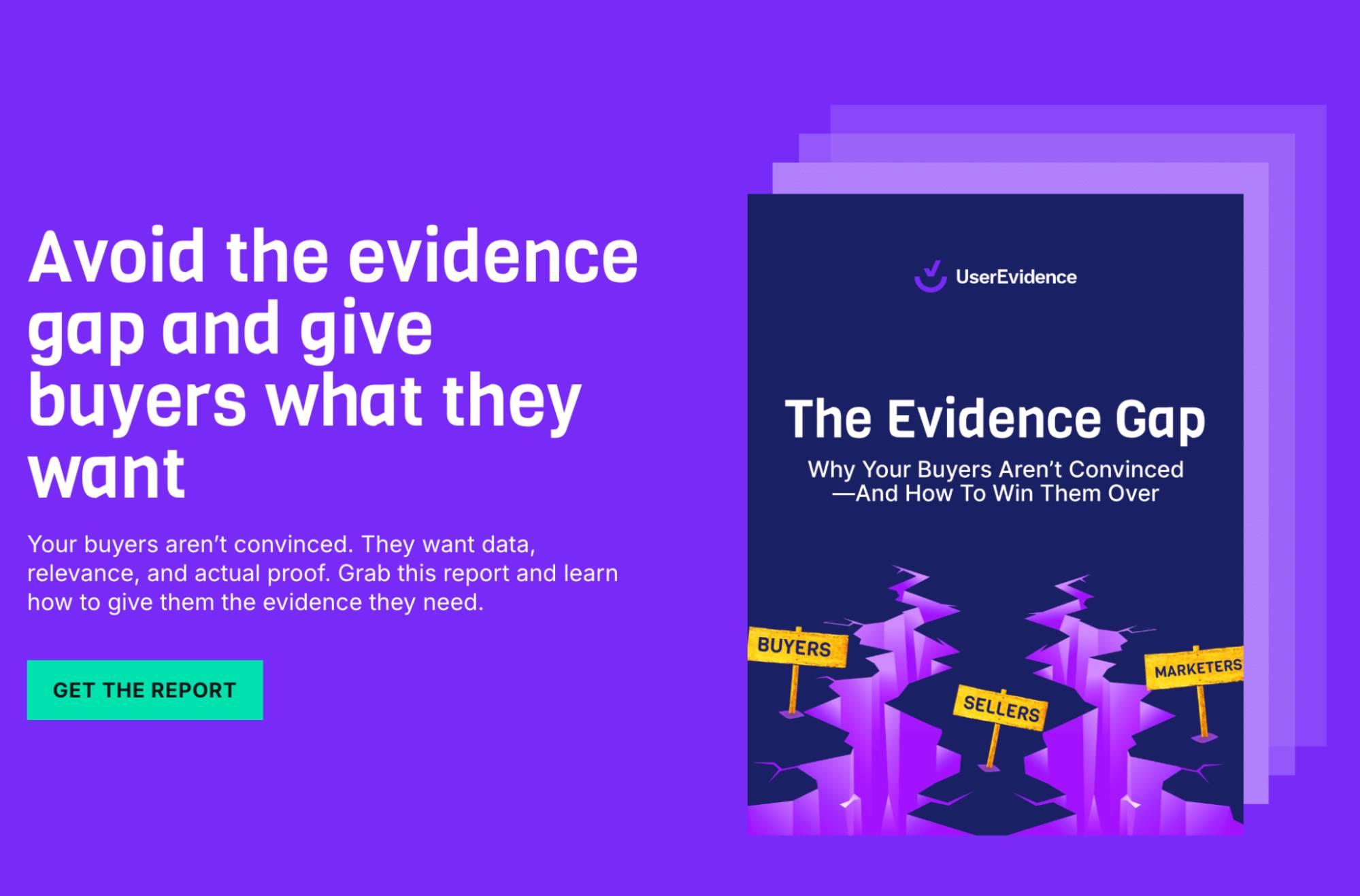 integrated marketing example user evidence report